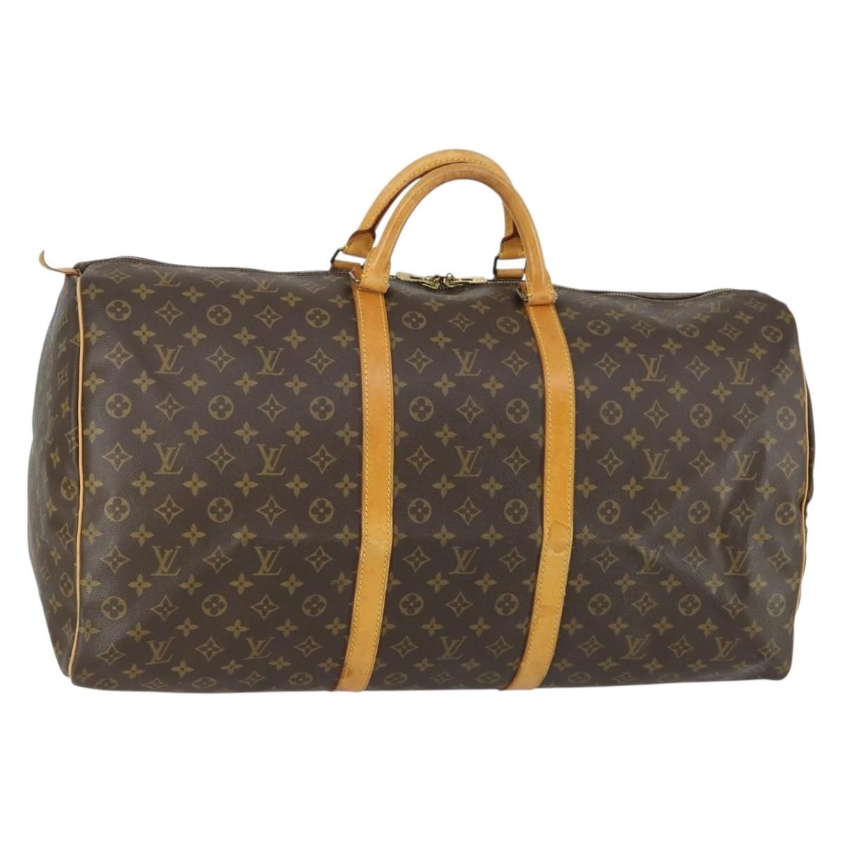 Louis Vuitton Keepall Bag Monogram Canvas Brown Canvas Travel Bag