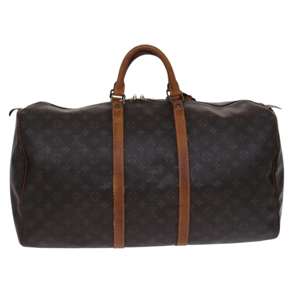 Louis Vuitton Keepall Bag Monogram Canvas Brown Canvas Travel Bag