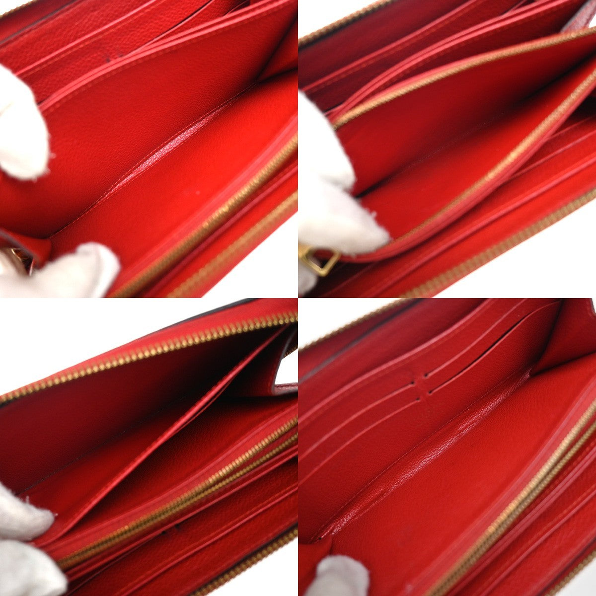 Louis Vuitton Portefeuille Zippy Monogramme Empreinte Monogramme Empreinte Red Leather Wallets Accessory
