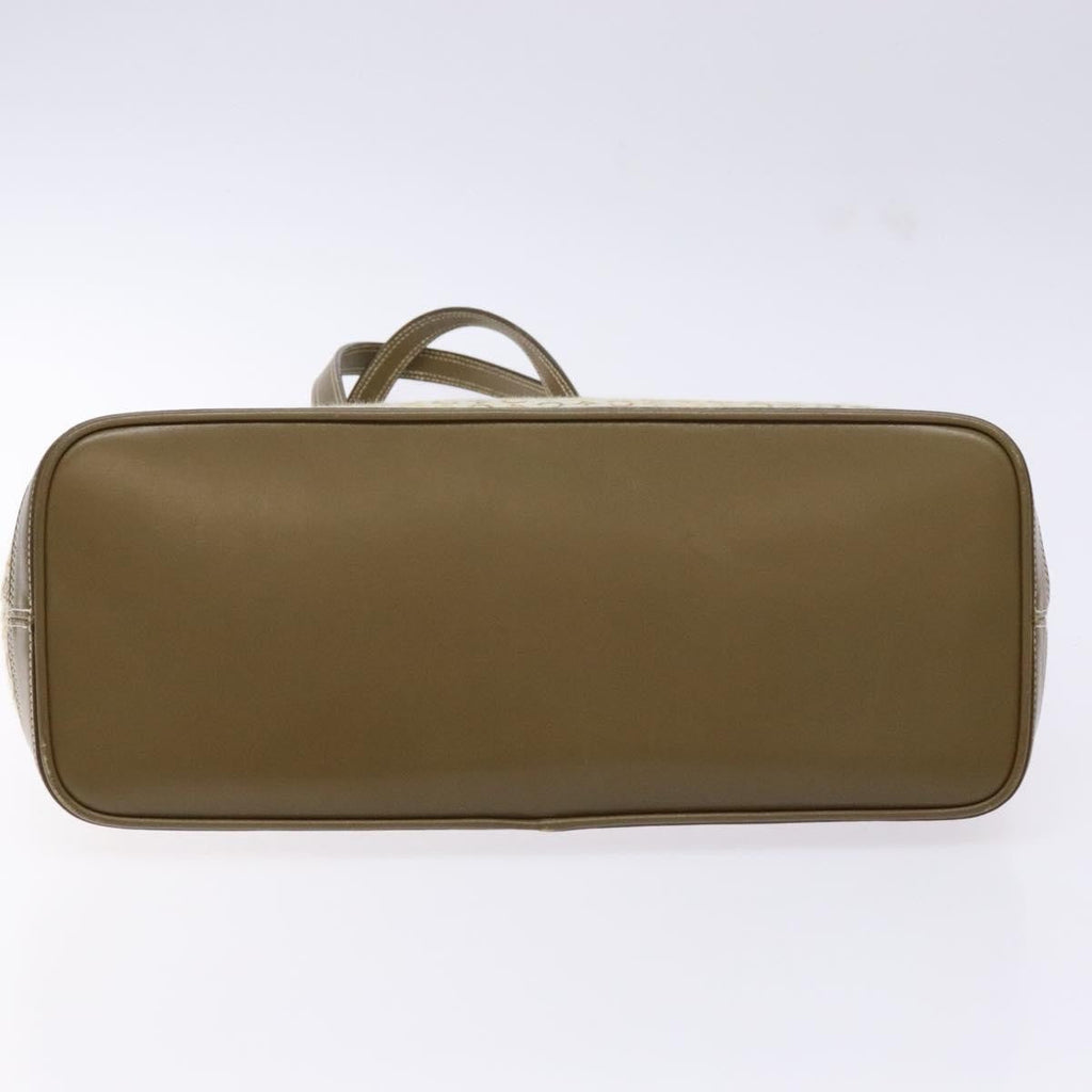 Celine Vintage Macadam Shoulder Bag Canvas Khaki Canvas Bag