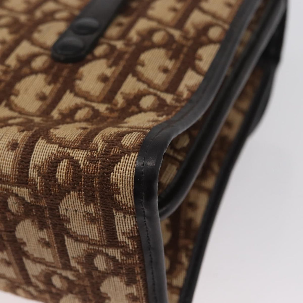 Christian Dior Trotter Canvas Beige Canvas Shoulder Bag Bag (Pre-Owned)
