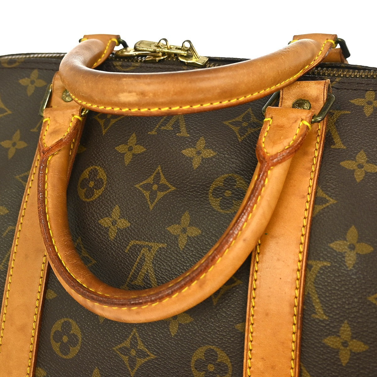 Louis Vuitton Keepall Bag Monogram Canvas Brown Canvas Travel Bag