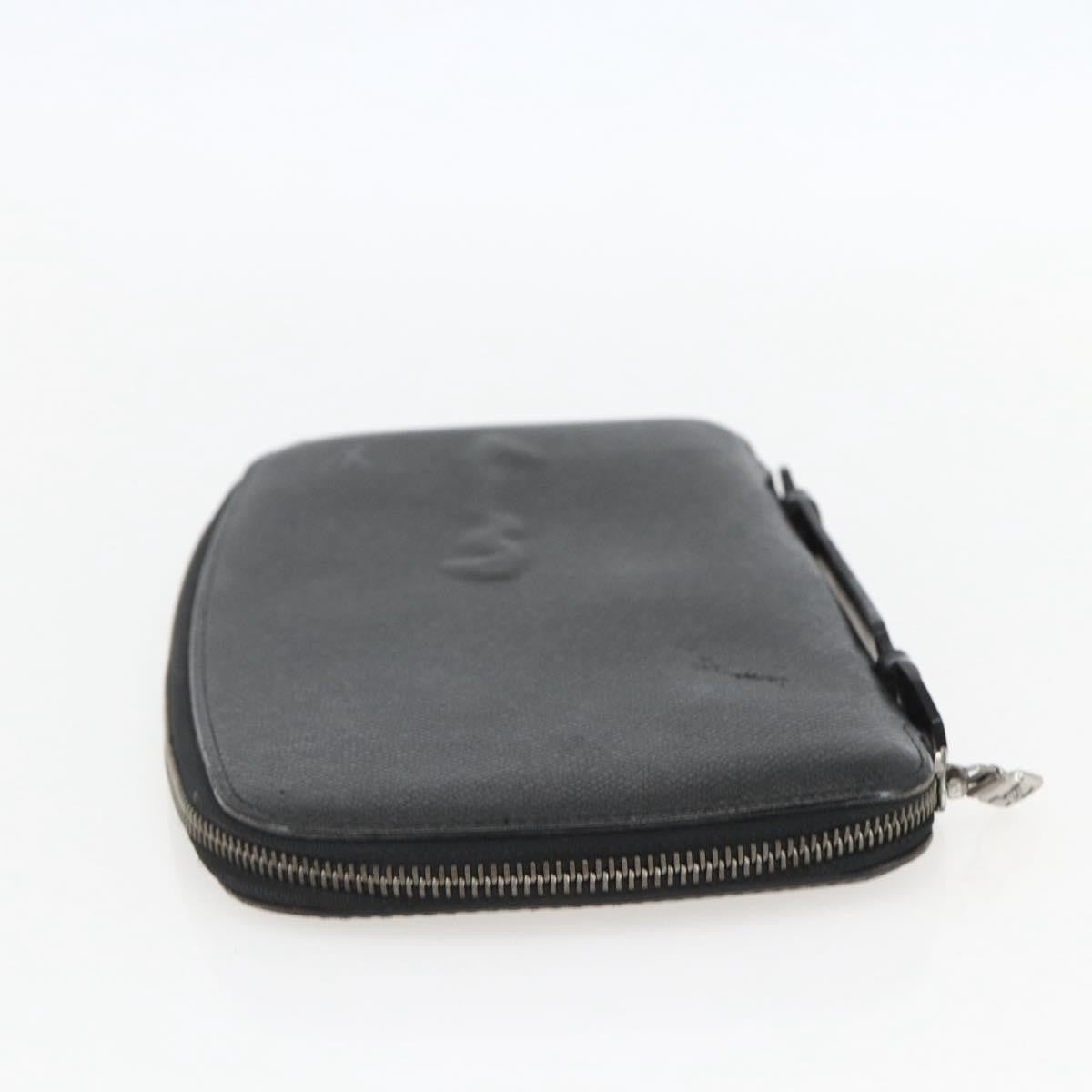 Louis Vuitton Atoll Organizer Wallet Taiga Leather Black Leather Clutche & Pouche Bag