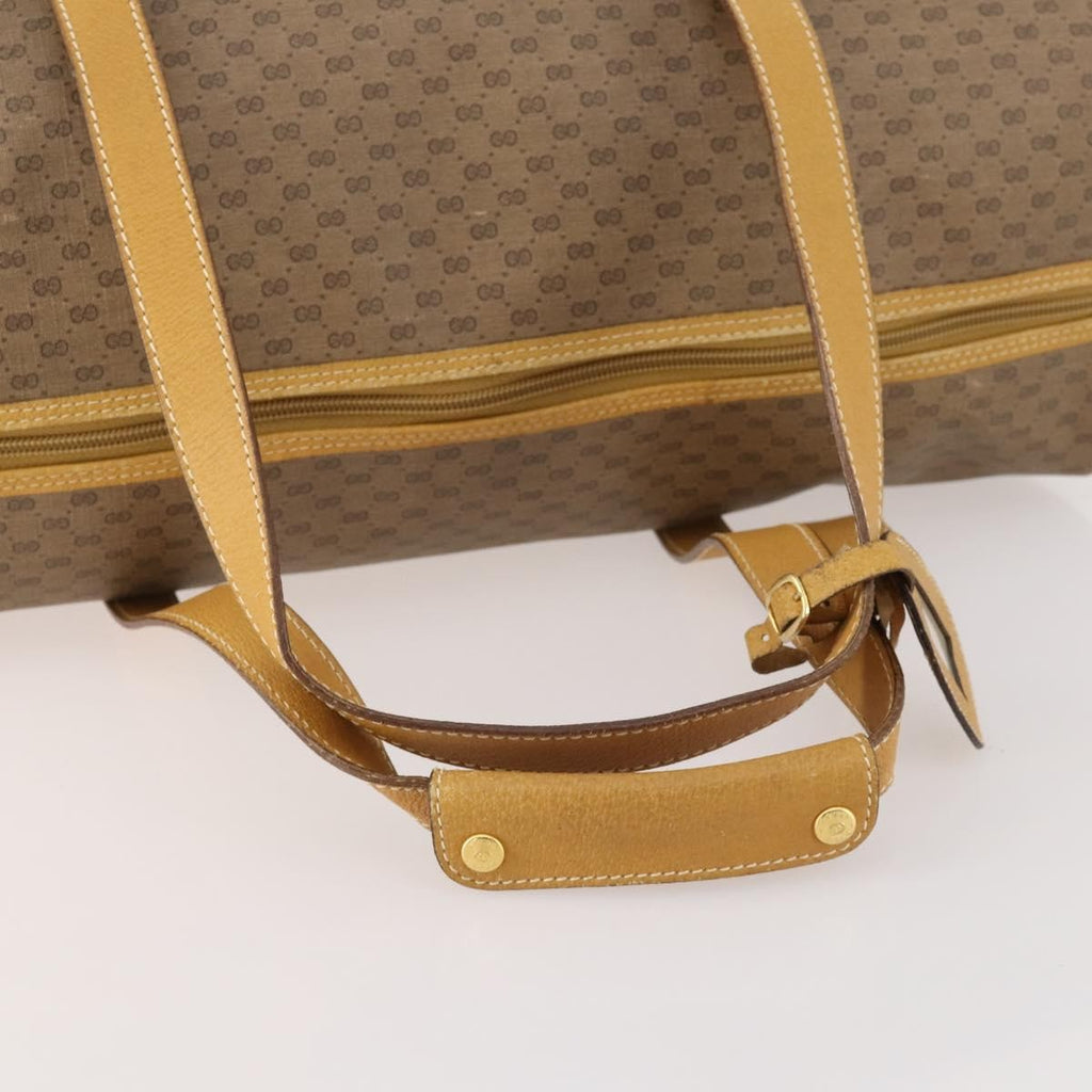 Gucci Vintage Travel Bag Gg Canvas Beige Pvc Travel Bag Bag (Pre-Owned)