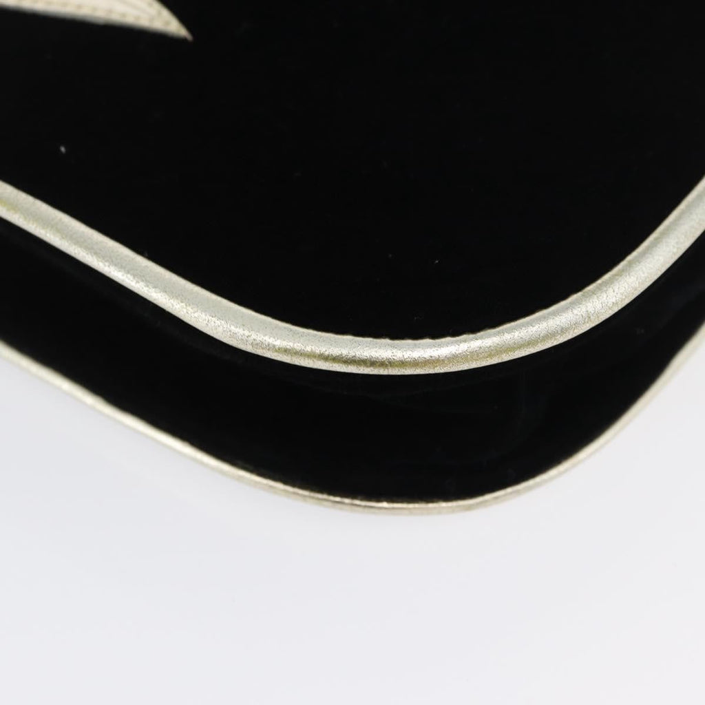 Saint Laurent Vintage Flap Crossbody Bag Velvet Black Velvet Shoulder Bag Bag (Pre-Owned)