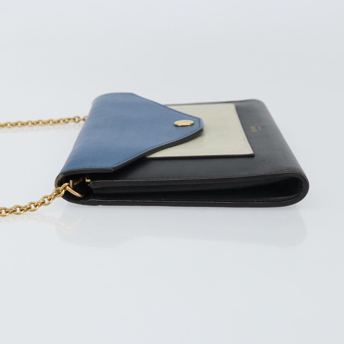 Celine Pocket Envelope Wallet On Chain Leather Multicolour Leather Clutche & Pouche Bag