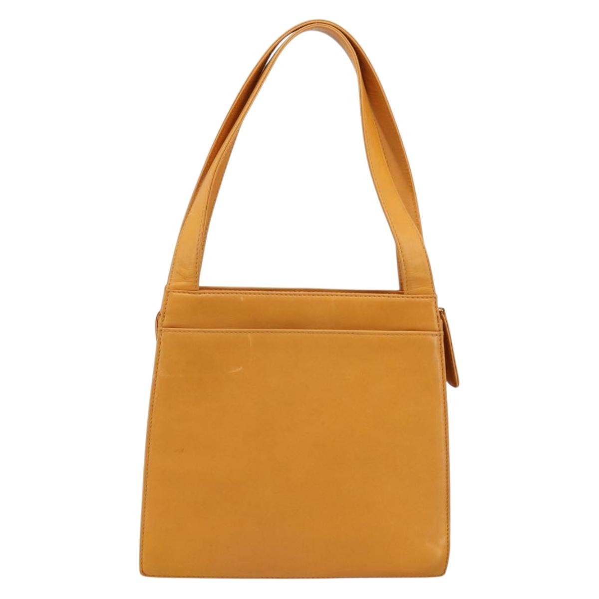 Chanel Vintage Logo Tote Leather Camel Leather Tote Bag Bag