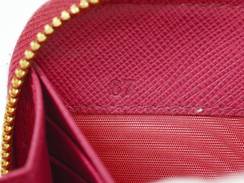 Prada Zip Around Tab Wallet Saffiano Leather Pink Leather Wallets Accessory
