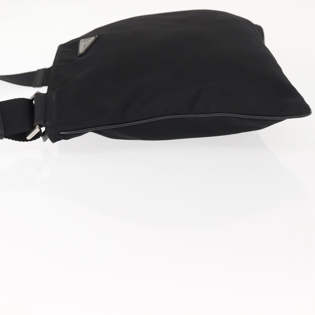 Prada Flat Messenger Bag Tessuto Black Nylon Shoulder Bag Bag