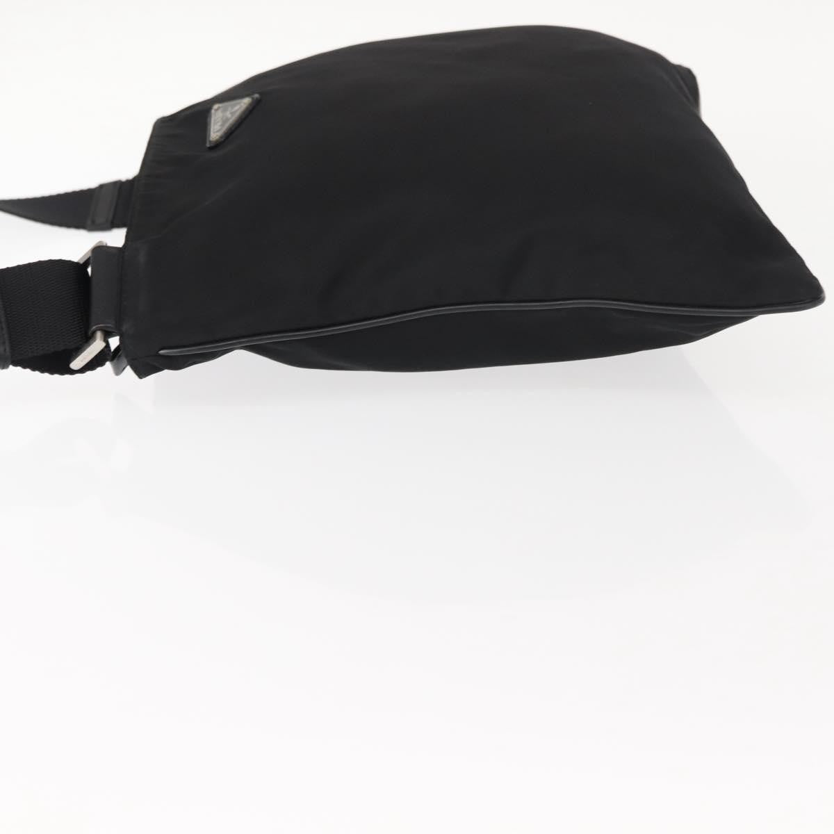 Prada Flat Messenger Bag Tessuto Black Nylon Shoulder Bag Bag