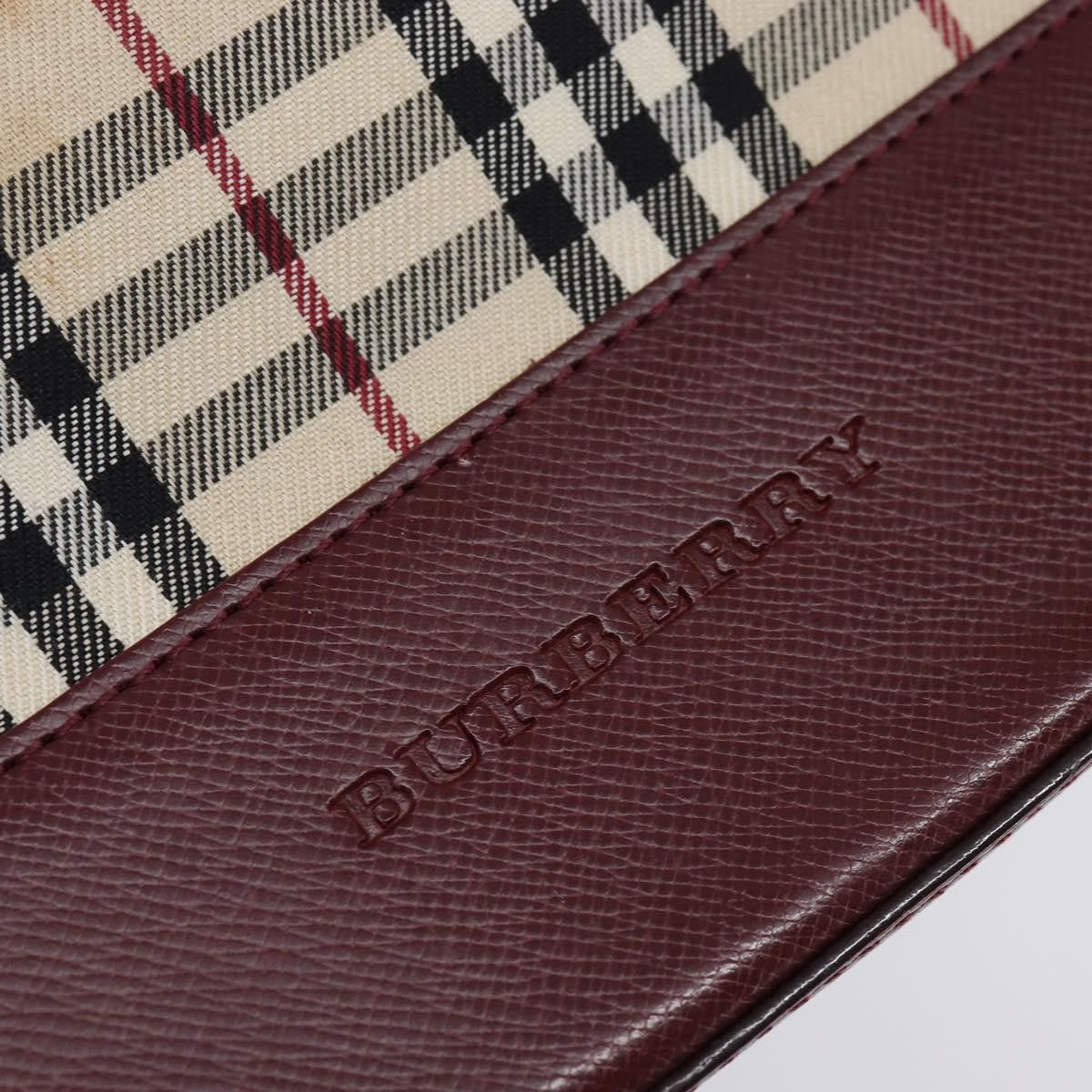 Burberry Nova Check Tote Canvas Check Pattern Beige Canvas Bag