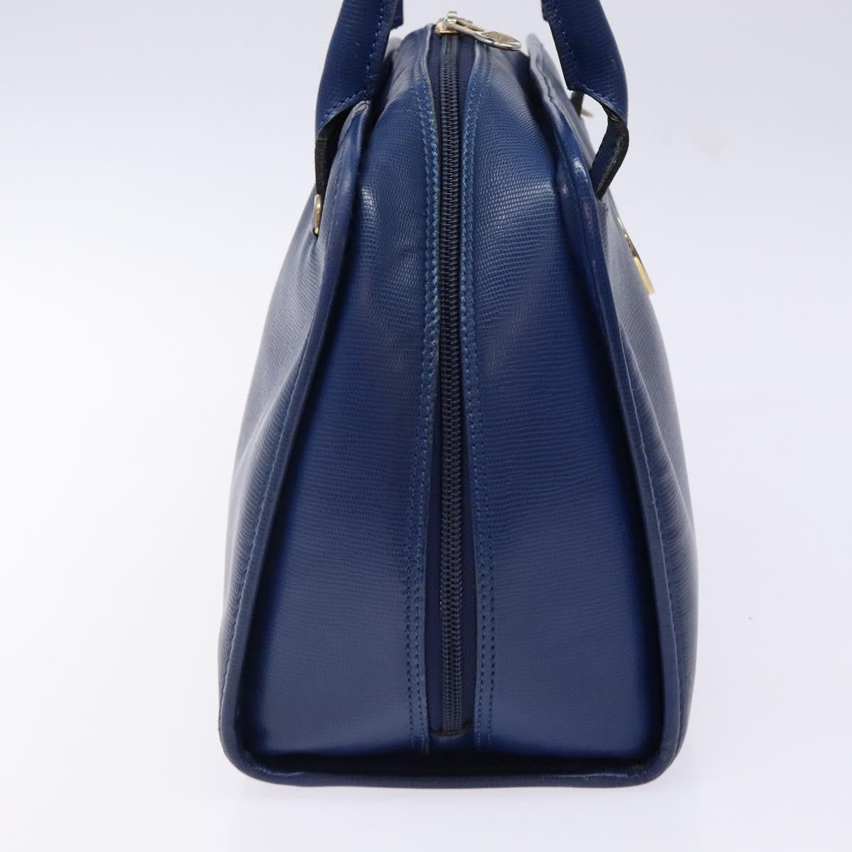 Celine Circle Logo Handbag Leather Blue Leather Bag