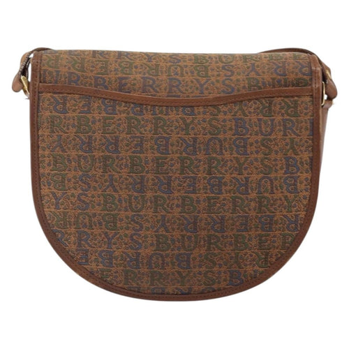 Burberry Flap Shoulder Bag Canvas Brown Canvas Shoulder Bag