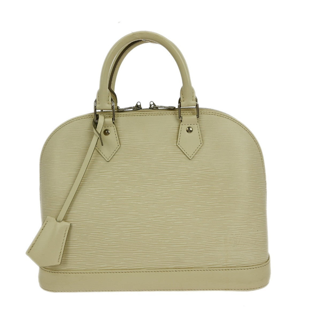 Louis Vuitton Alma Handbag Epi Leather Beige Leather Handbag