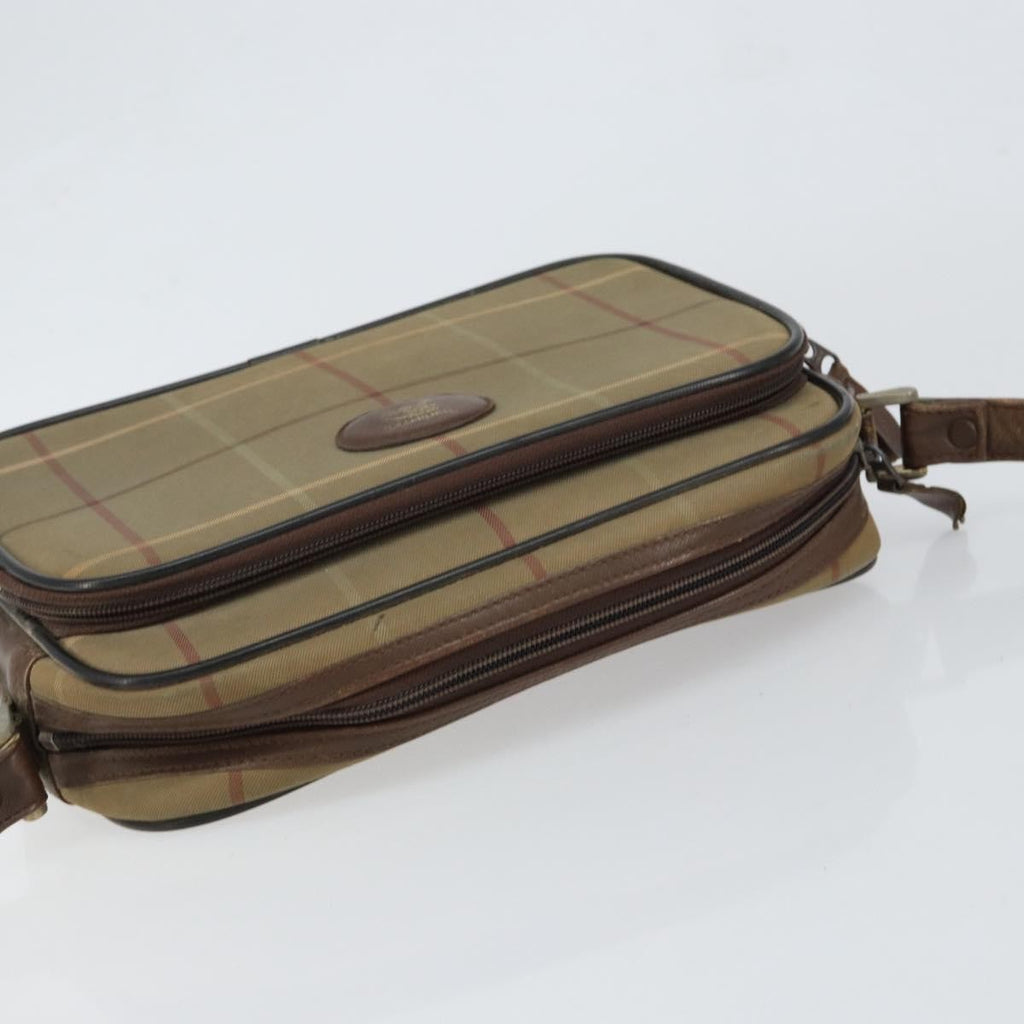 Burberry Nova Check Shoulder Bag Canvas Beige Canvas Shoulder Bag