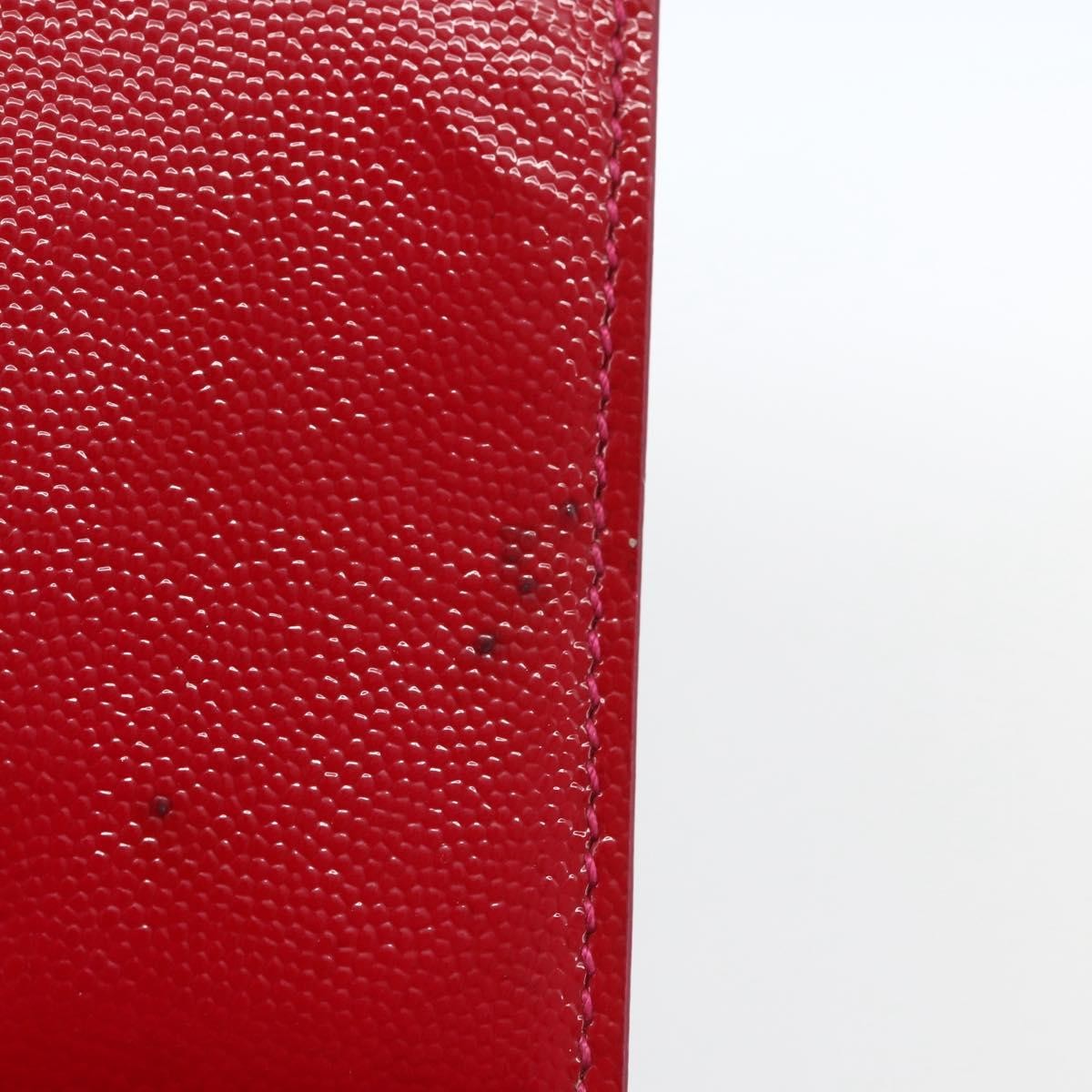 Saint Laurent Classic Monogram Crossbody Bag Grainy Leather Red Leather Clutche & Pouche Bag (Pre-Owned)