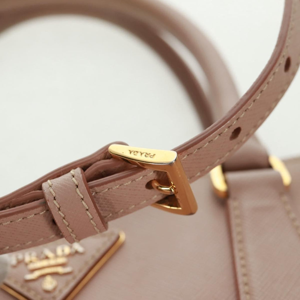 Prada Double Zip Lux Tote Saffiano Leather Pink Leather Tote Bag Bag
