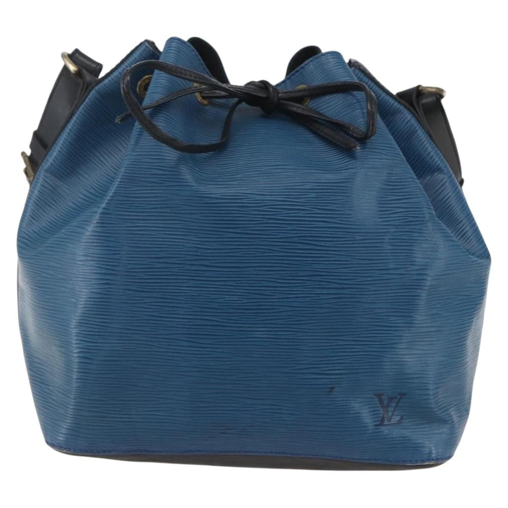 Louis Vuitton Bicolor Petit Noe Handbag Epi Leather Blue Leather Shoulder Bag