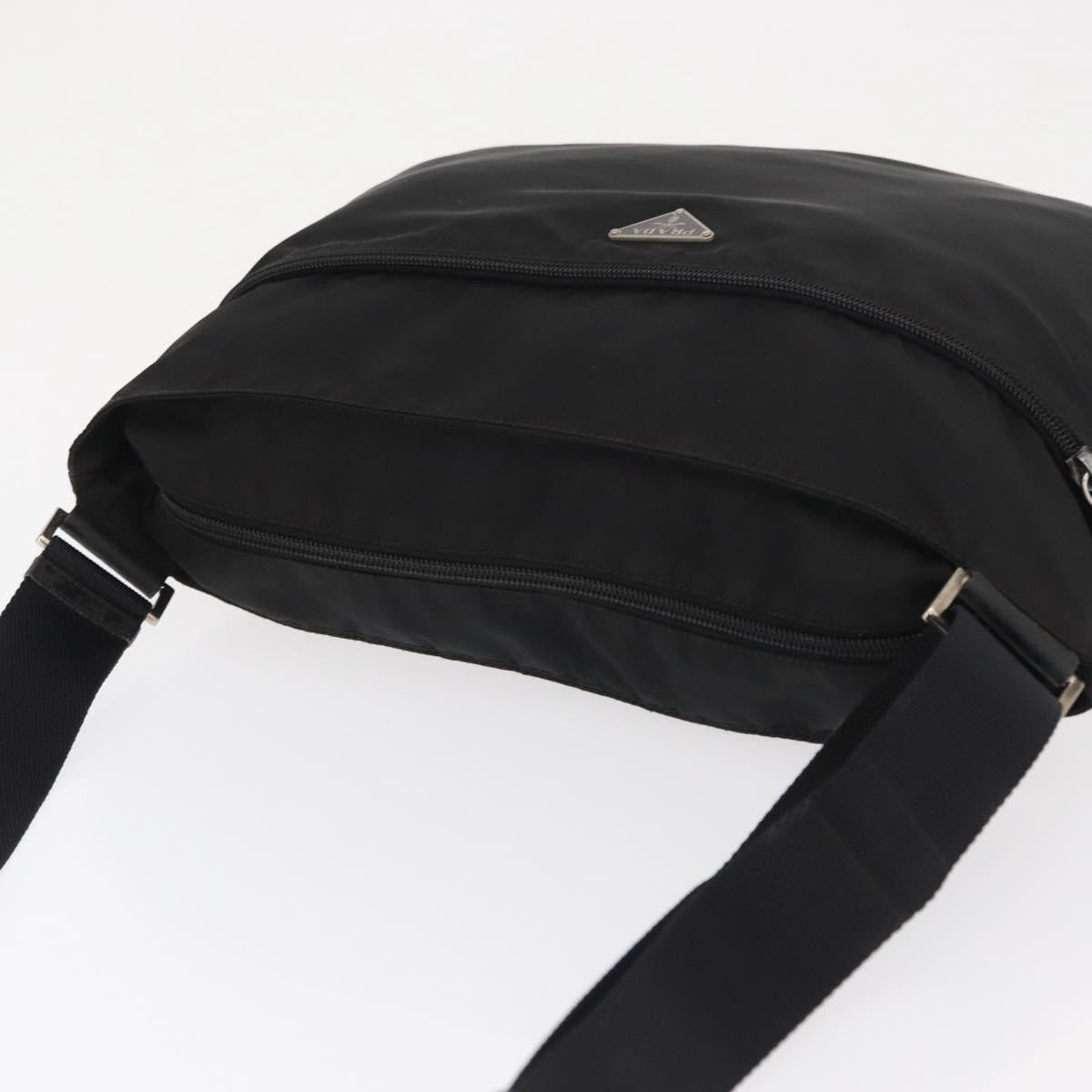 Prada Front Pocket Messenger Bag Tessuto Black Nylon Shoulder Bag Bag