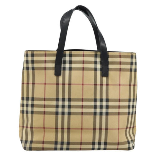 Burberry Nova Check Tote Canvas Check Pattern Beige Canvas Tote Bag