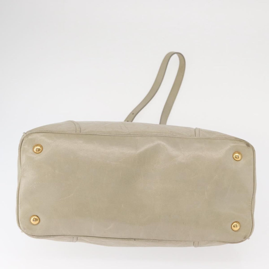Prada Tote Vitello Daino Vitello Daino Beige Leather Handbag
