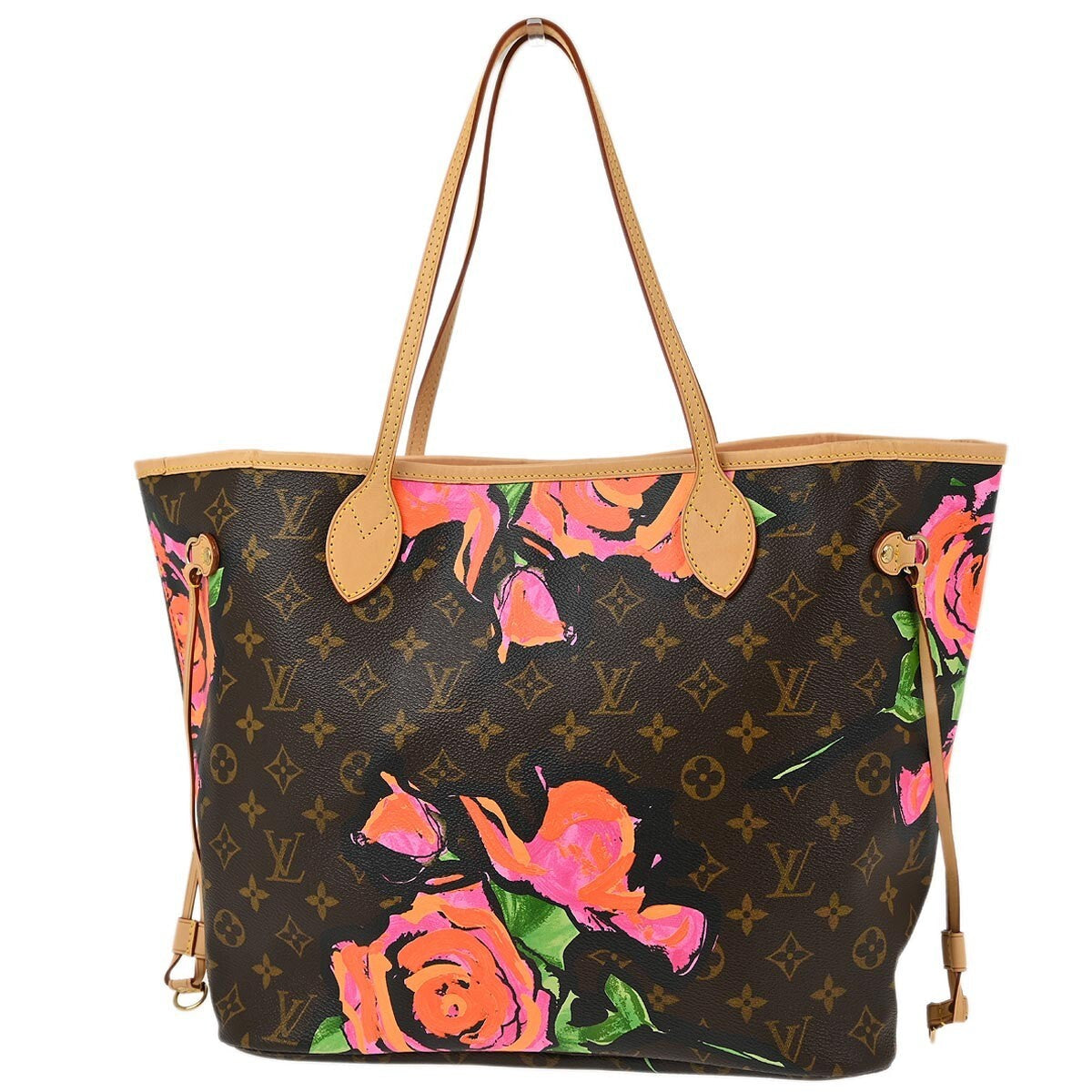 Louis Vuitton Neverfull Nm Tote Limited Edition Printed Canvas Brown Canvas Tote Bag