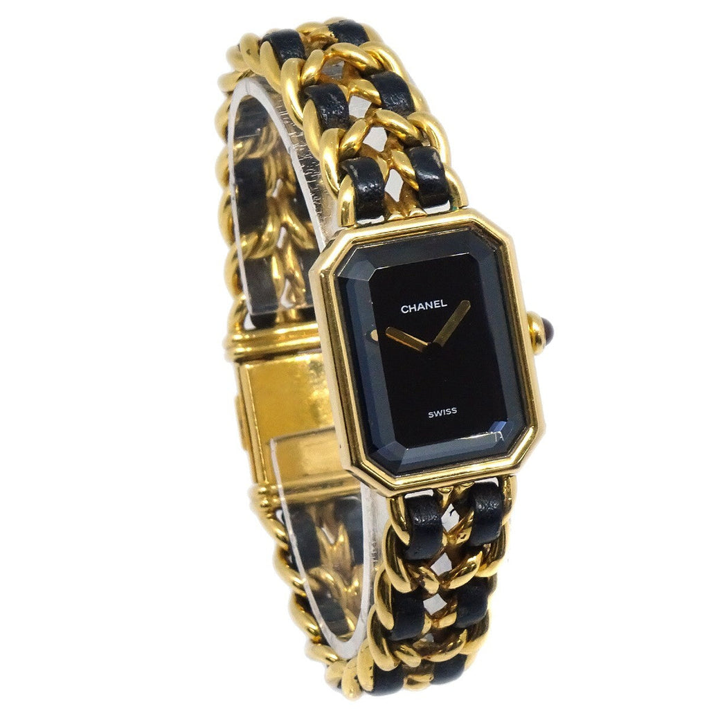 Chanel Premiere Rock Quartz Watch Plated Metal And Leather Watch