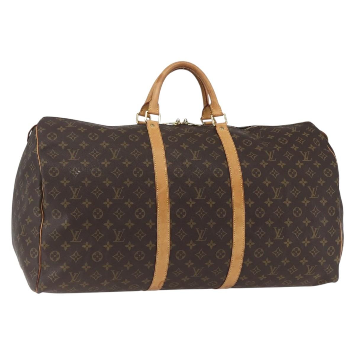Louis Vuitton Keepall Bag Monogram Canvas Brown Canvas Travel Bag