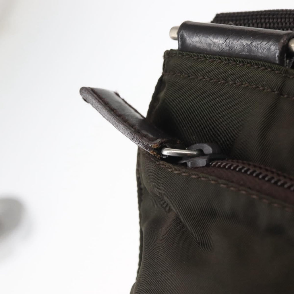Prada Front Pocket Messenger Bag Tessuto Khaki Nylon Shoulder Bag Bag