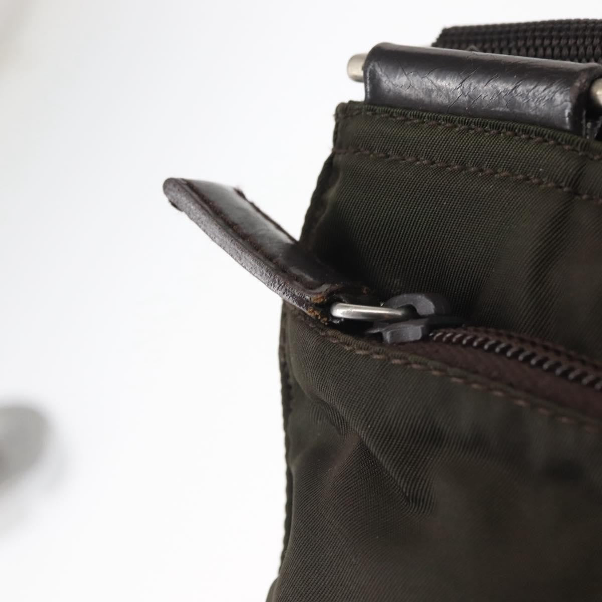 Prada Front Pocket Messenger Bag Tessuto Khaki Nylon Shoulder Bag Bag