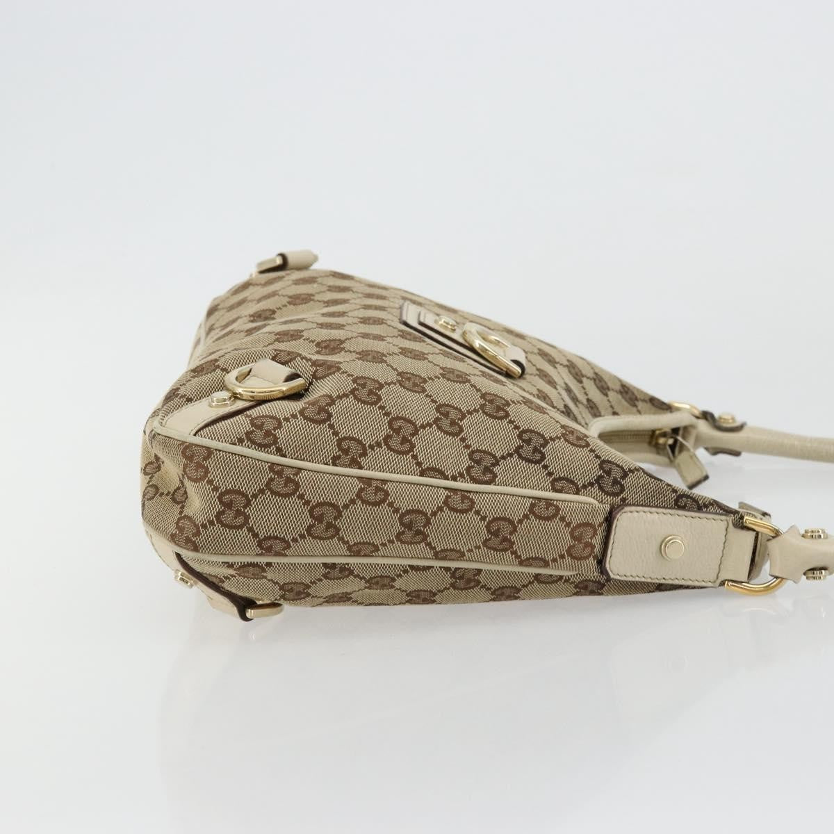 Gucci Abbey Shoulder Bag Gg Canvas Beige Canvas Shoulder Bag Bag (Pre-Owned)