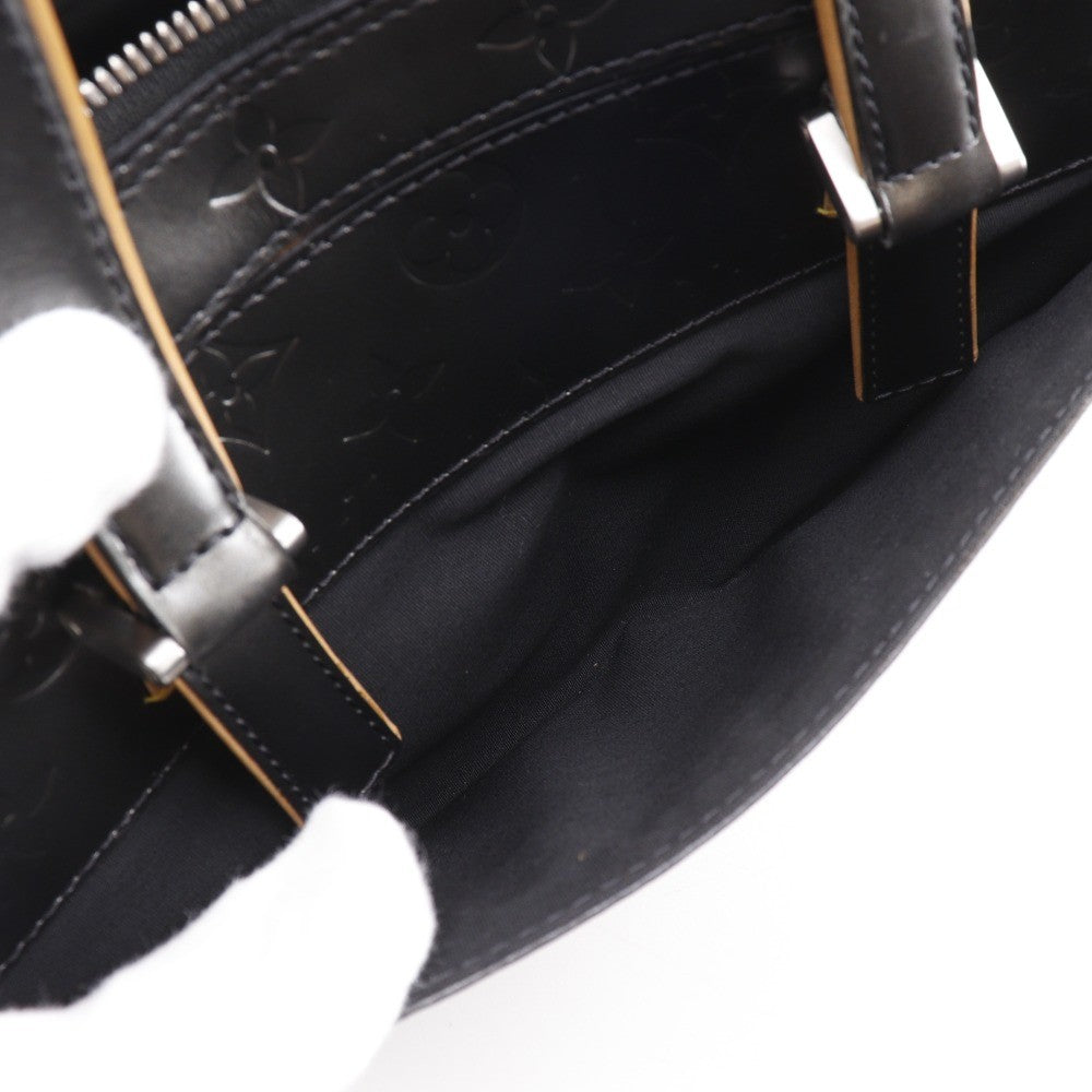 Louis Vuitton Mat Shelton Handbag Monogram Vernis Black Leather Handbag
