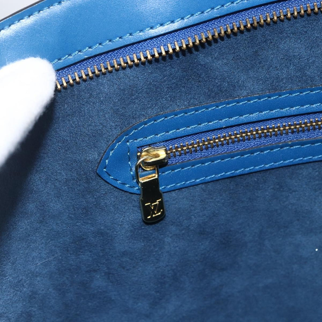 Louis Vuitton Saint Jacques Handbag Epi Leather Blue Leather Shoulder Bag