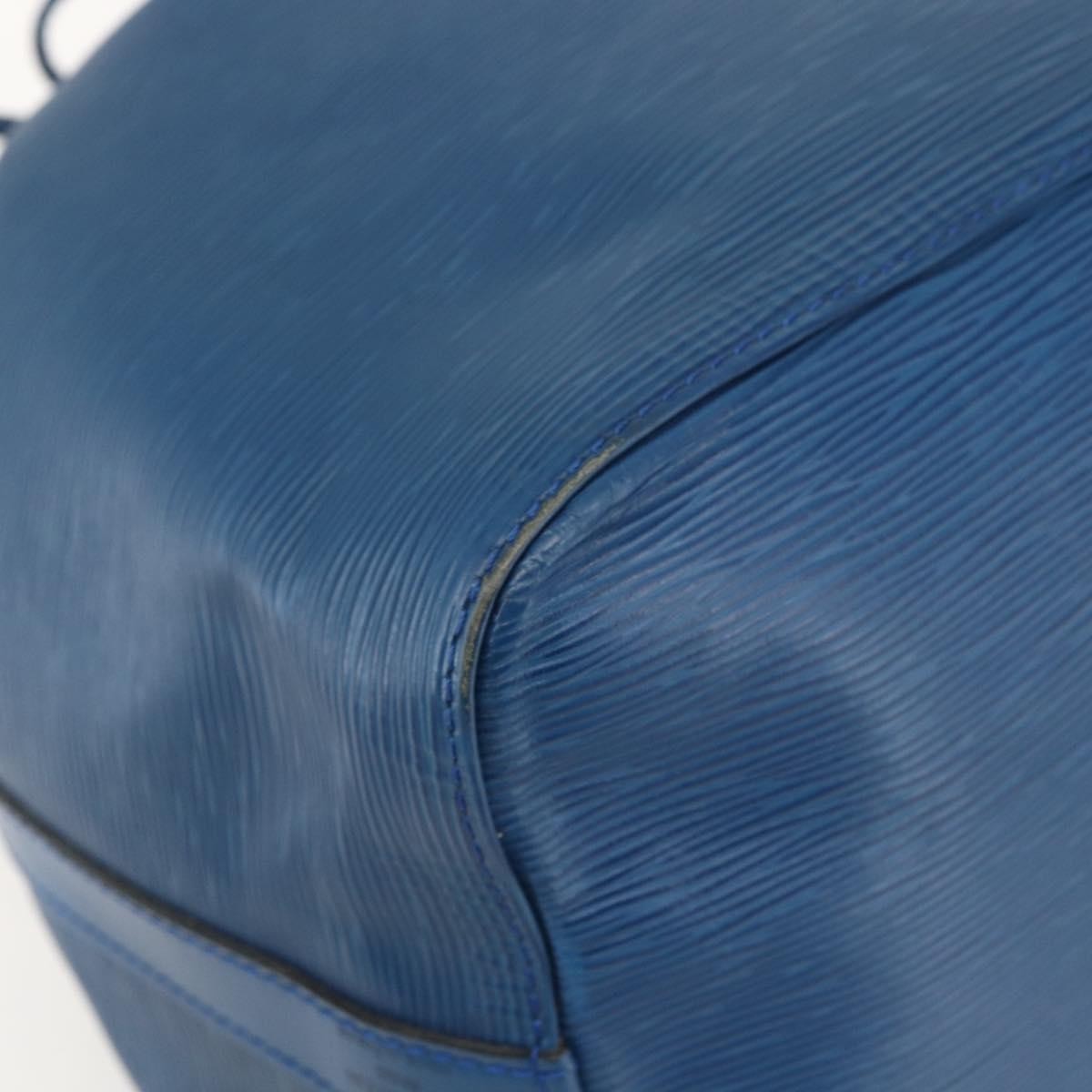 Louis Vuitton Petit Noe Handbag Epi Leather Blue Leather Shoulder Bag