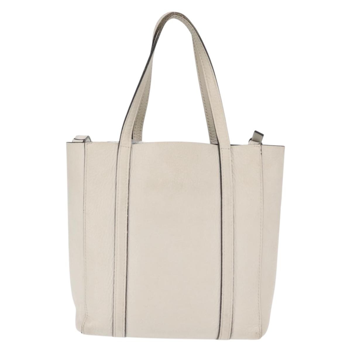 Balenciaga Everyday Tote Leather White Leather Tote Bag