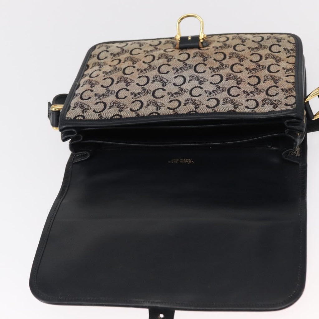 Celine C Sulky Shoulder Bag Canvas Navy Canvas Shoulder Bag Bag