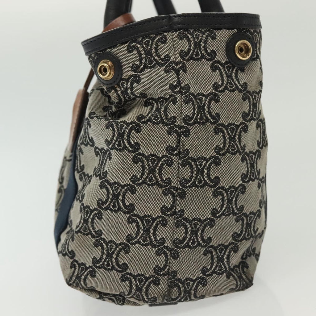 Celine Vintage Macadam Handbag Macadam Navy Canvas Bag