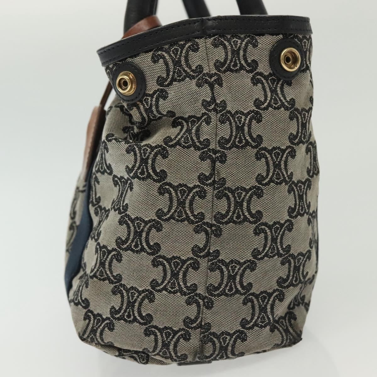 Celine Vintage Macadam Handbag Macadam Navy Canvas Bag