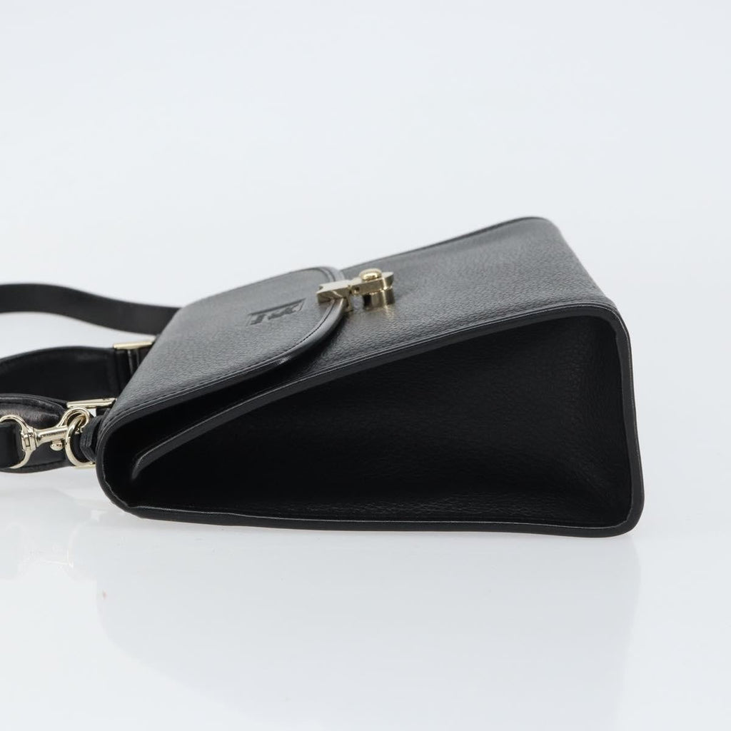 Burberry Vintage Handbag Leather Black Leather Handbag