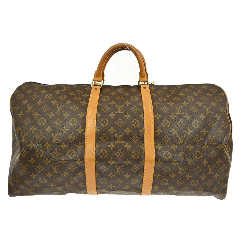 Louis Vuitton Keepall Bag Monogram Canvas Brown Canvas Travel Bag