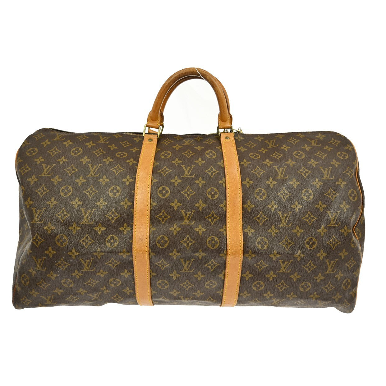 Louis Vuitton Keepall Bag Monogram Canvas Brown Canvas Travel Bag