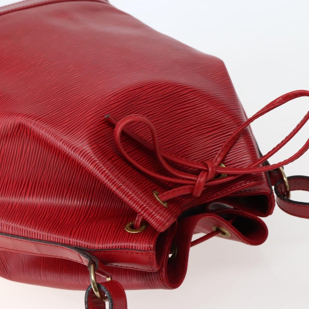 Louis Vuitton Noe Shoulder Bag Leather Red Leather Shoulder Bag