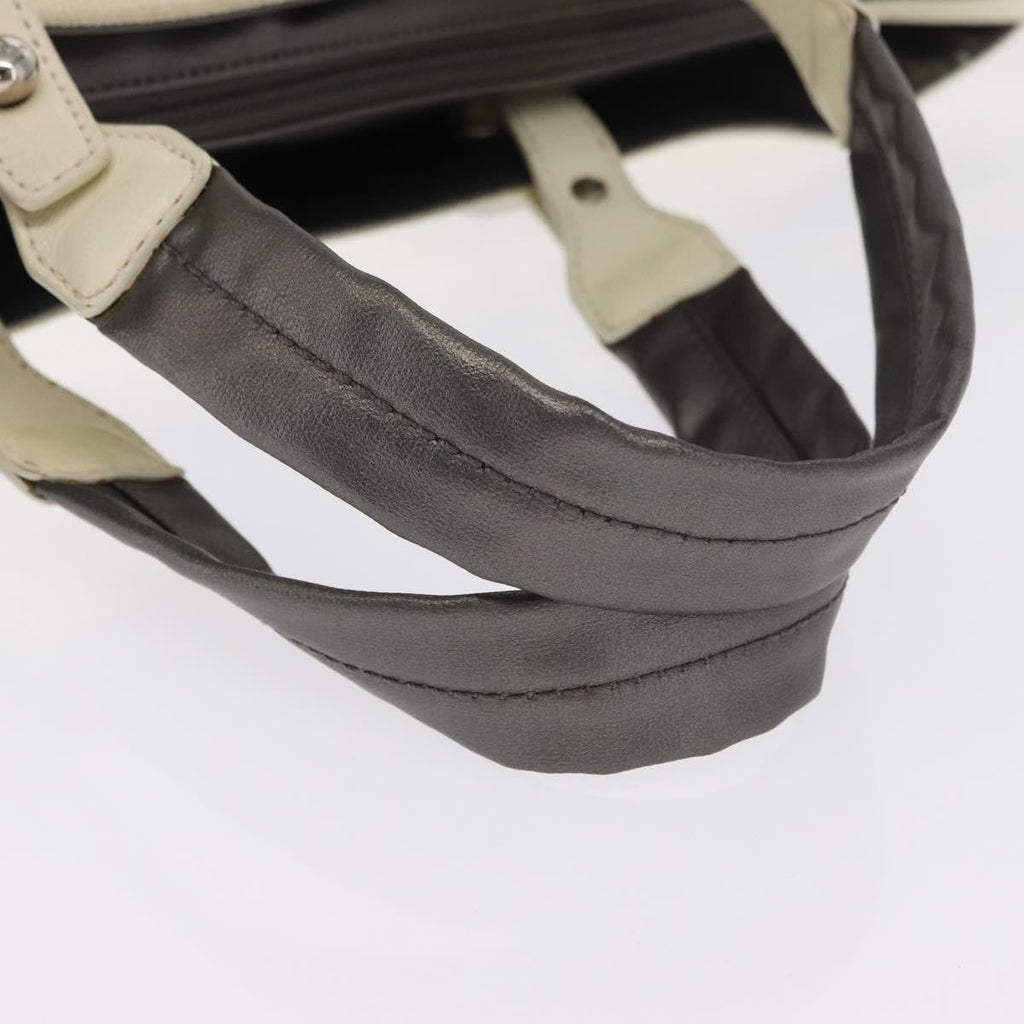 Chanel Biarritz Tote Nylon Silver Nylon Tote Bag Bag