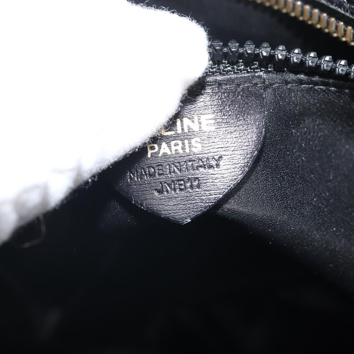 Celine Circle Logo Shoulder Bag Leather Black Leather Shoulder Bag Bag
