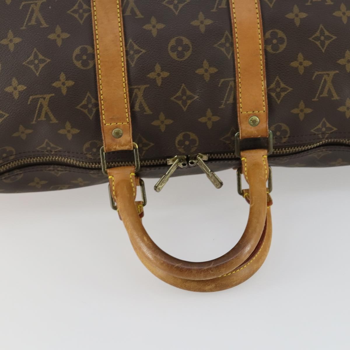 Louis Vuitton Keepall Bag Monogram Canvas Brown Canvas Travel Bag