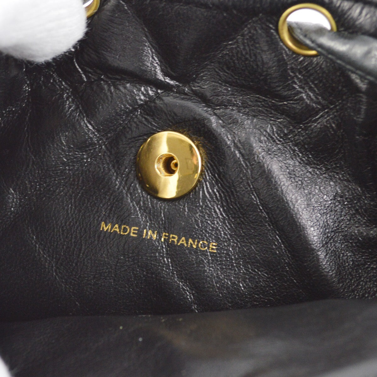 Chanel Duma Drawstring Backpack Quilted Leather Black Leather Backpack Bag