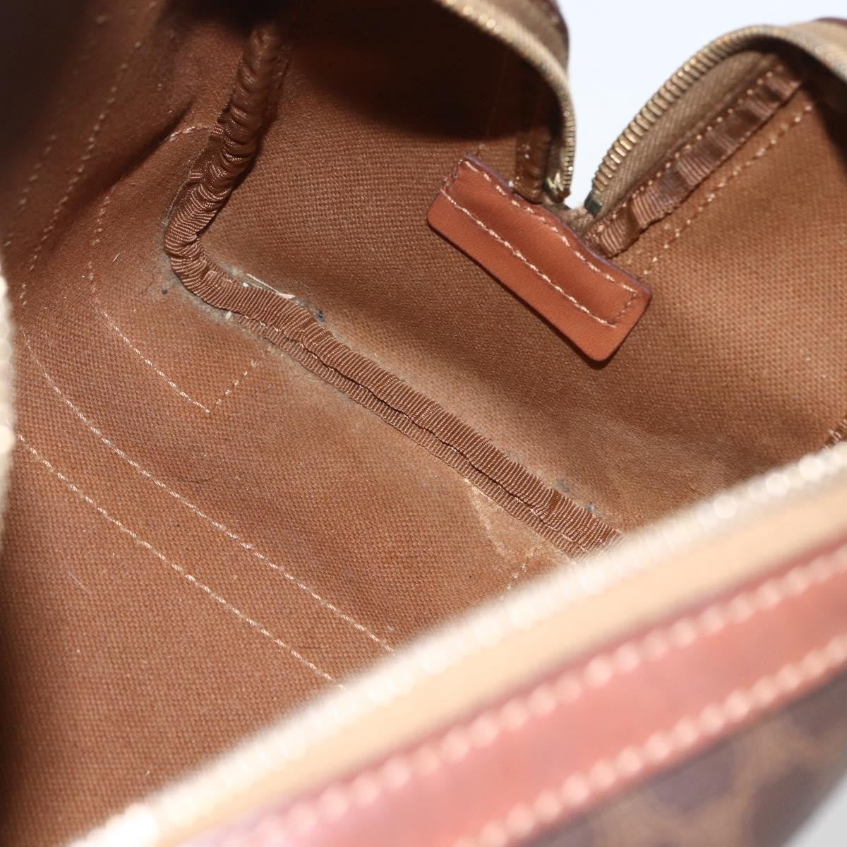 Celine Vintage Macadam Handbag Canvas And Leather Brown Canvas Shoulder Bag Bag