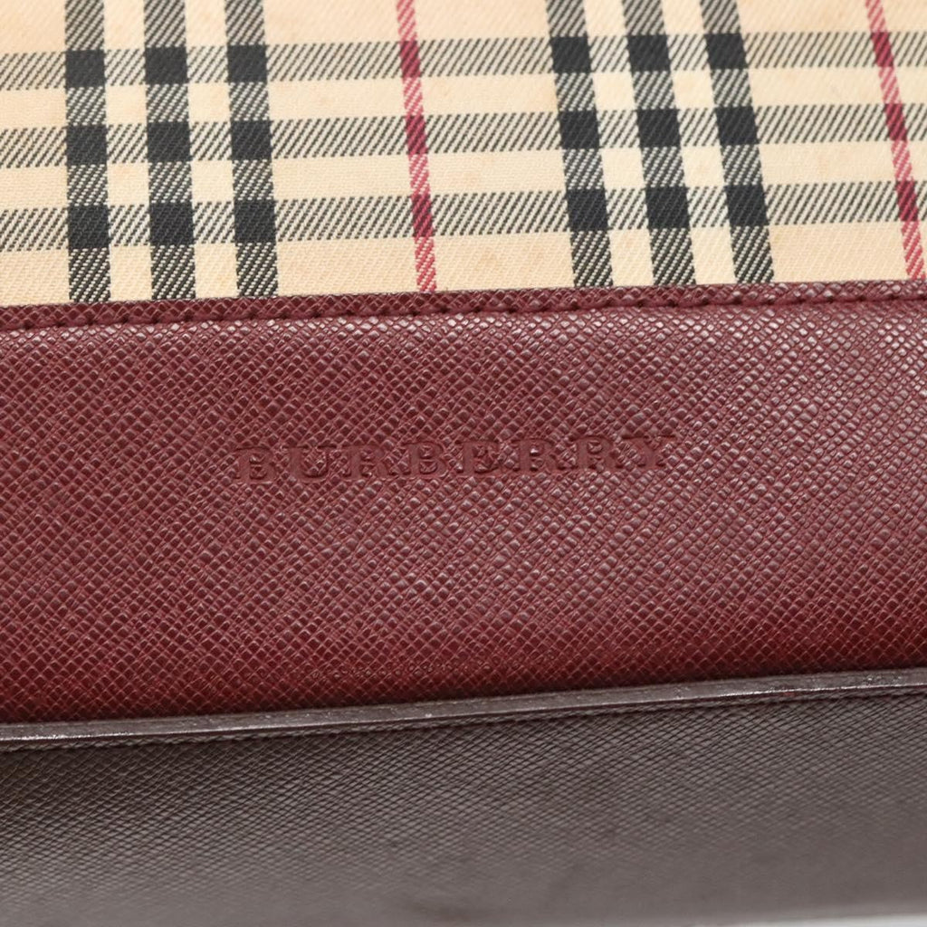 Burberry Nova Check Tote Canvas And Leather Beige Canvas Tote Bag