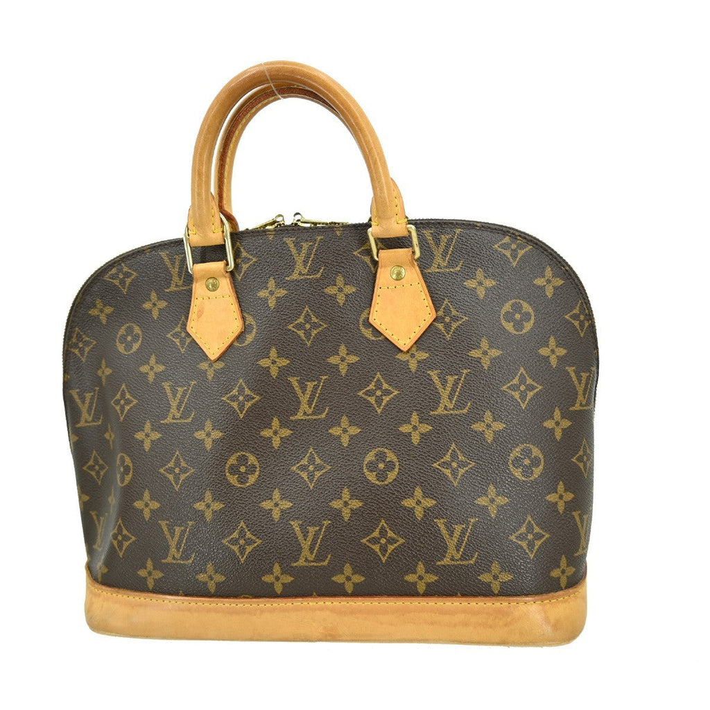 Louis Vuitton Alma Handbag Monogram Canvas Brown Canvas Handbag