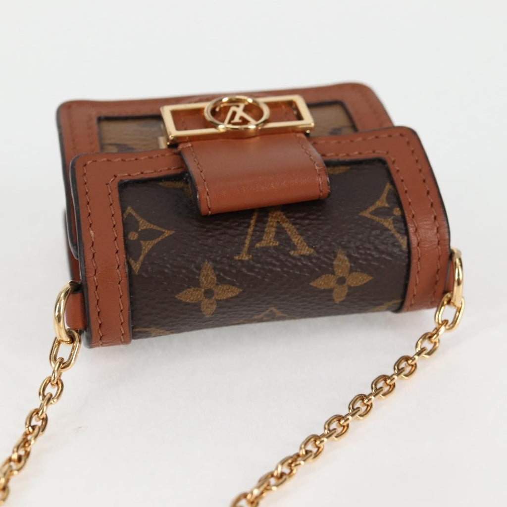 Louis Vuitton Dauphine Shoulder Bag Reverse Monogram Canvas Brown Canvas Clutche & Pouche Bag